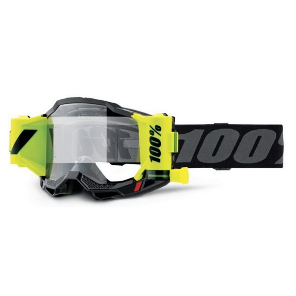 GOGLE ACCURI 2 Forecast ROLL-OFF BLACK – Kolor Czarny/Szary/Żółty FLUO SZYBKA Przeźroczysta | 100 Procent