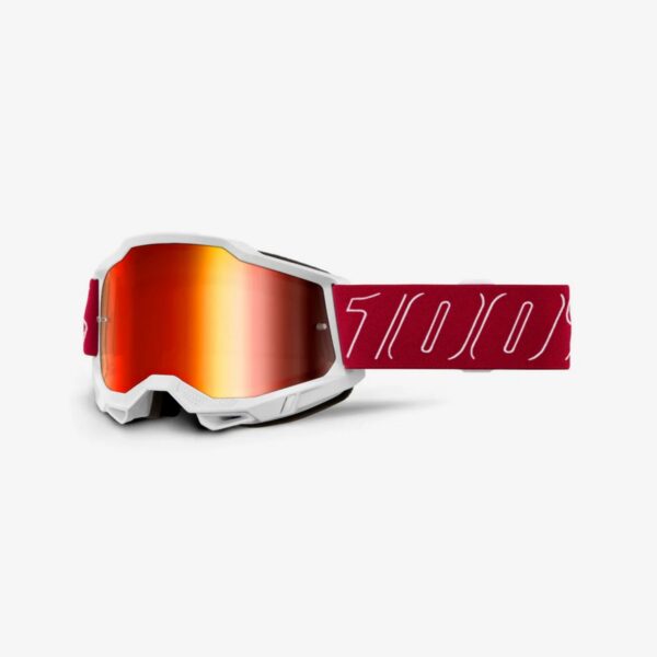 Gogle Accuri 2 Redline – Mirror RED Lens – Kolor Czerwony/Biały Szybka Czerwone Lustro | 100 Procent