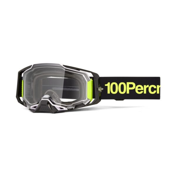 GOGLE ARMEGA ORBAN – CLEAR LENS – Kolor Czarny/Żółty SZYBKA Przeźroczysta | 100 Procent