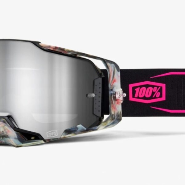 Gogle Armega Sarcelle – Mirror Silver Lens – Kolor Czarny/Różowy Szybka Srebrne Lustro | 100 Procent