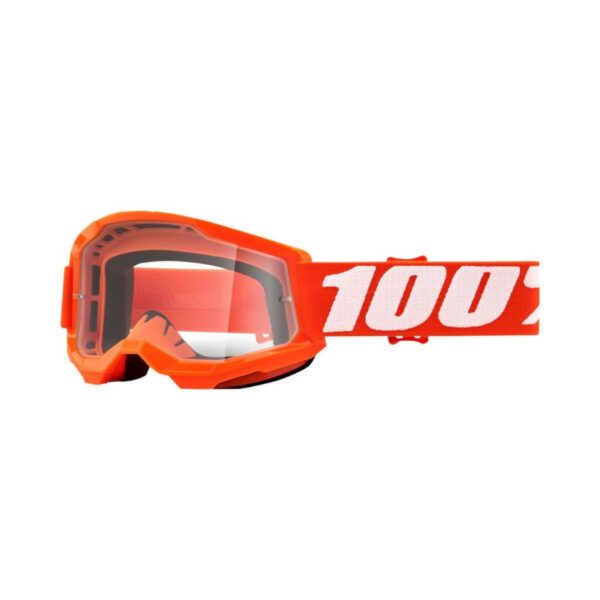 Gogle Strata 2 Youth Junior Orange – Clear Lens – Kolor Pomarańczowy Szybka Przeźroczysta | 100 Procent