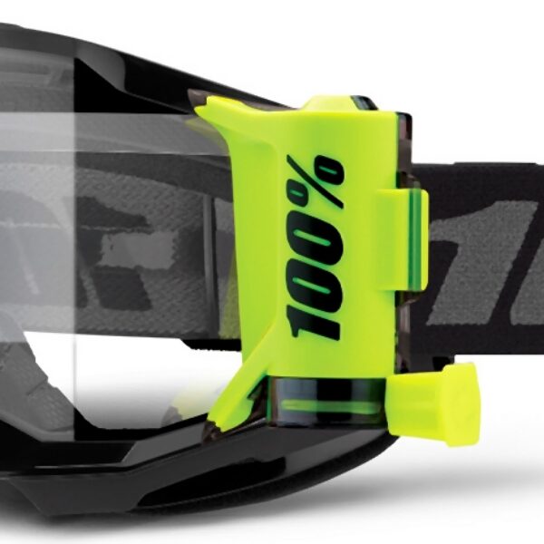 GOGLE STRATA 2 Forecast ROLL-OFF Kolor Czarny/Biały SZYBKA Przeźroczysta (2X ROLKA w Zestawie) | 100 Procent