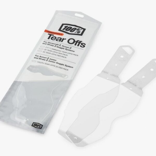 Rc2/Ac2/St2 Laminated Tear-Offs 2X7Pk – Zrywki / Zrzutki Laminowane DO Gogli Racecraft 2 / Accuri 2 / Strata 2 Pakowane 2X7 Sztuk | 100 Procent