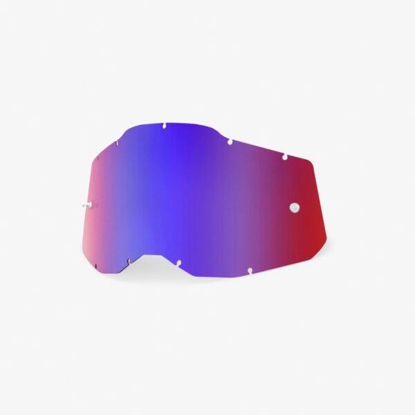 Rc2/Ac2/St2 Replacement Lens – Mirror RED/BLUE – Szyba/Szybka DO Gogli Pojedyncza Racecraft 2/ Accuri 2/ Strata 2 Kolor Czerwone/Niebieskie Lustro | 100 Procent