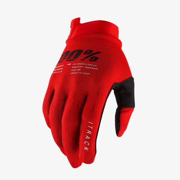 Rękawice Cross/Enduro Itrack Gloves RED Kolor Czerwony Rozmiar 2XL | 100 Procent