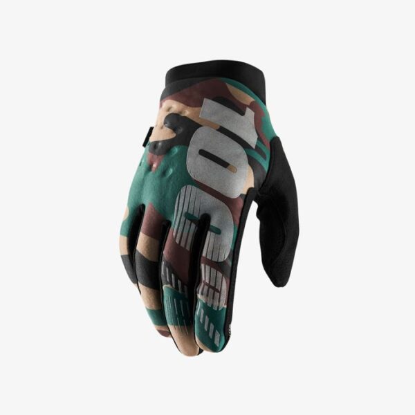 Rękawice Cross/Enduro Brisker Softshell Kolor Czarny/Camo Rozmiar XL | 100 Procent