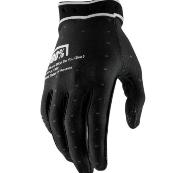 Rękawice Cross/Enduro Ridefit Black Kolor Czarny 2XL | 100 Procent