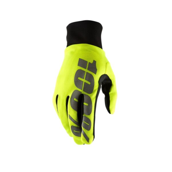 Rękawice Zimowe Cross/Enduro Hydromatic Neon Yellow (Wodoodporne) Kolor Żółty Fluo Rozmiar S | 100 Procent