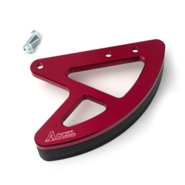 Osłona TARCZY Hamulcowej Tył Honda CR 125/250 ’02-07, CRF 250R ’04-20, 250X ’04-17, 450R ’02-20, 450X ’05-17, 450RX ’17-19 (ALUMINIOWA) Kolor Czerwony | Accel