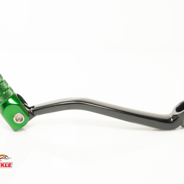 Dźwignia Zmiany Biegów Kawasaki KXF 250 ’09-’22 Aluminiowa Kolor Czarny, Końcówka Zielona (13156-0124) | Accel