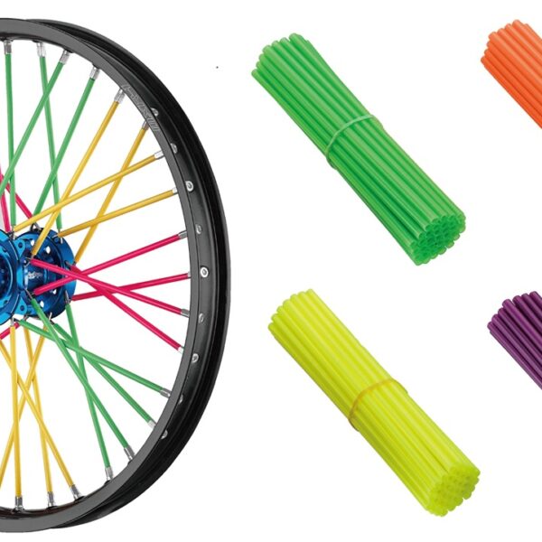 Nakładki NA Szprychy Kolor Niebieski – Komplet NA DWA Koła (2 X 38 Sztuk) | Accel