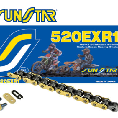 Łańcuch Napędowy 520EXR1-108G Enduro DO 450 CCM (DG Ring) Kolor Złoty (520Vt2) Otwarty + Zapinka (520Exr1108G) - Made IN Japan - Oferta Specjalna