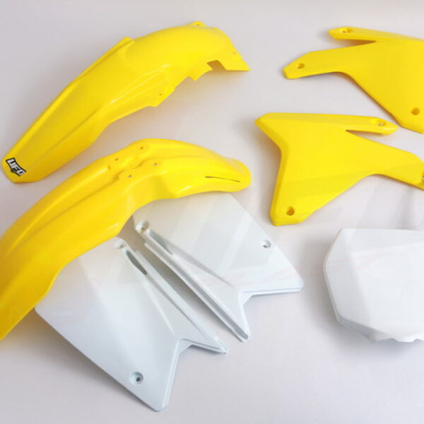 Komplet Plastików Suzuki RMZ 450 ’05-’06 Kolor OEM (Biały/Żółty) (Su404E999) | UFO