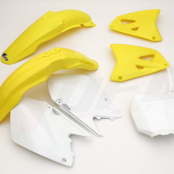 Komplet Plastików Suzuki RM 125 / 250 ’06-’24 Kolor OEM (Biały/Żółty) (Su406E999) | UFO