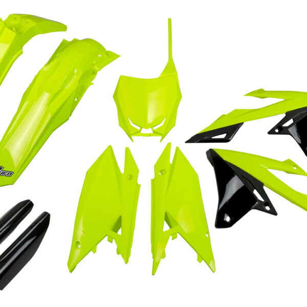 Komplet Plastików z Osłonami Teleskopów Suzuki RMZ 250 ’19-’25, RMZ 450 ’18-’25 Kolor Żólty Fluo | UFO