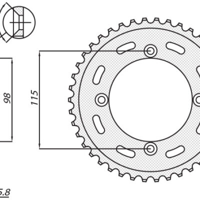 Sunstar JT Zębatka napędowa - KTM SX 65 (JTR894.46) (ŁAŃC... (2012-2015)