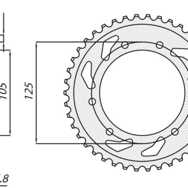 Sunstar JT Zębatka napędowa – DERBI SENDA 50R/SM – SUN1-1446-53