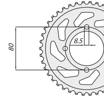 Sunstar JT Zębatka napędowa - YAMAHA YBR 125 (2005-2012) - SUN1-2117-45
