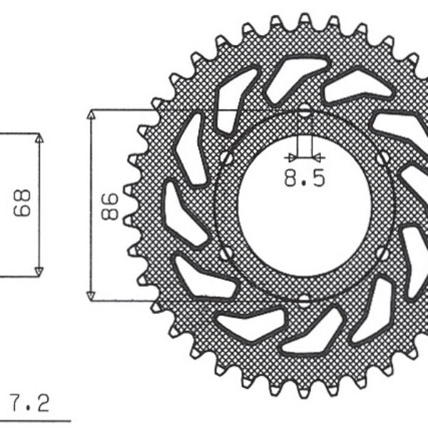 Sunstar JT Zębatka napędowa – KAWASAKI BN 125 ELIMINATOR… (1998-2009) – SUN1-2153-46