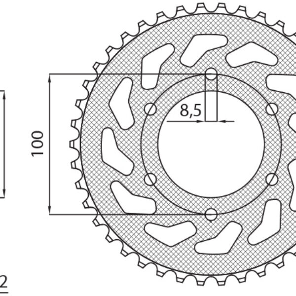 Sunstar JT Zębatka napędowa – YAMAHA YZF 125R (JTR1844.48… (2008-2015)