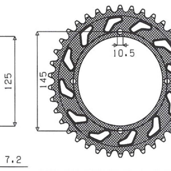 Sunstar JT Zębatka napędowa – YAMAHA XVS 125 DRAG STAR (J… (2000-2005)