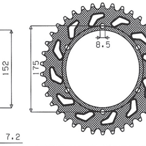 Sunstar JT Zębatka napędowa – YAMAHA DT 125R/RE (JTR839.5… (1999-2006)