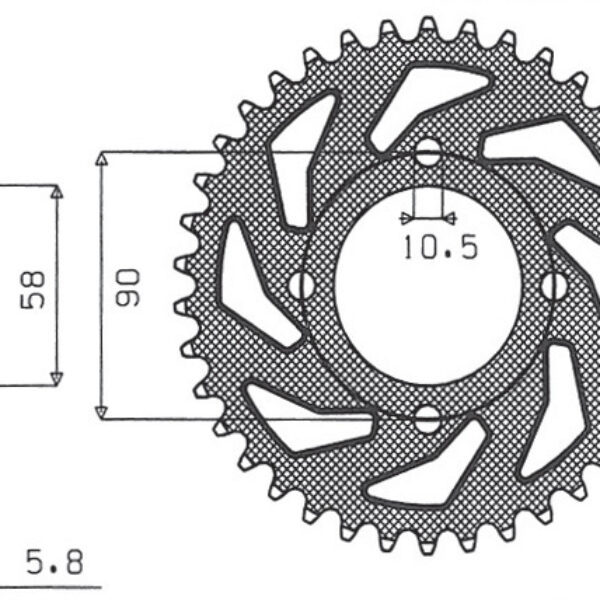 Sunstar JT Zębatka napędowa – HONDA XL 125V VARADERO (JTR… (2001-2013)