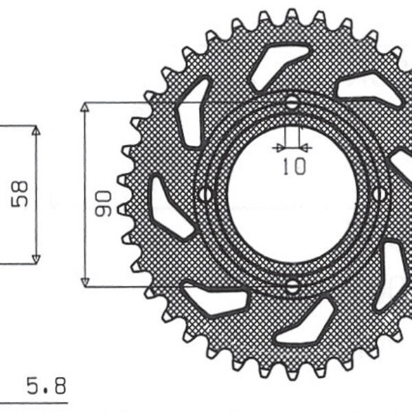 Sunstar JT Zębatka napędowa – HONDA CB 250 TWO FIFTY (1992-2002) – SUN1-3082-31