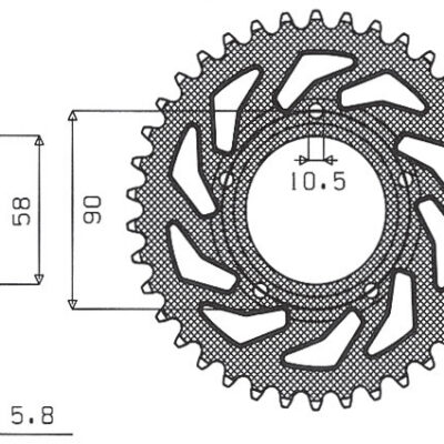 Sunstar JT Zębatka napędowa - HONDA NSR 125R (JTR604.38)... (1989-2002)