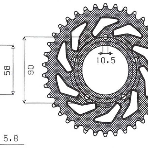 Sunstar JT Zębatka napędowa – HONDA NSR 125R (JTR604.38)… (1989-2002)