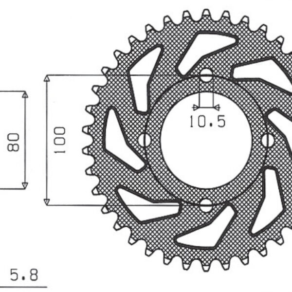 Sunstar JT Zębatka napędowa – SUZUKI GZ 250 MARAUDER () (1982-2010) – SUN1-3314-41
