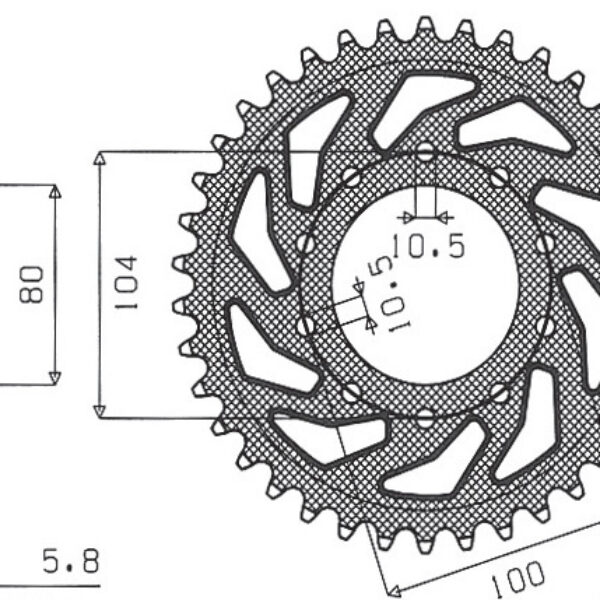 Sunstar JT Zębatka napędowa – KAWASAKI ZXR 400 () (1988-2014)