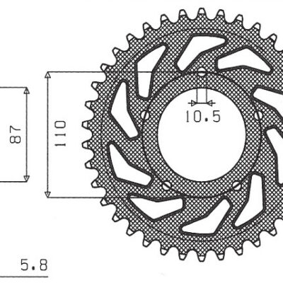 Sunstar JT Zębatka napędowa - SUZUKI GS 500 E/F (JTR823.3... (1988-2010)