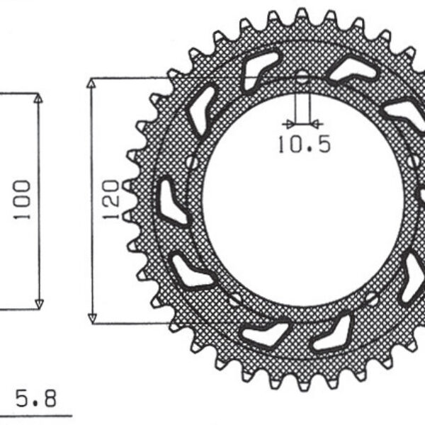 Sunstar JT Zębatka napędowa – APRILIA PEGASO 650 STRADA/T… (2005-2009) – SUN1-3430-44
