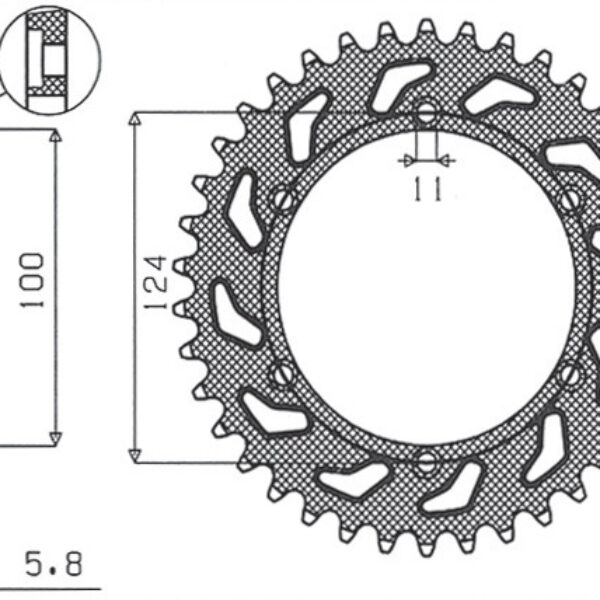 Sunstar JT Zębatka napędowa – DUCATI 750SS (1990-2002) – SUN1-3435-47
