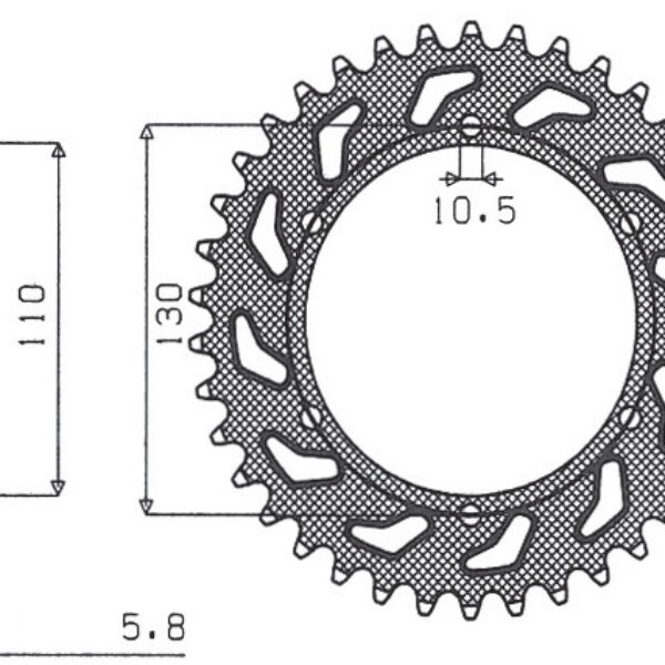 Sunstar JT Zębatka napędowa – KAWASAKI ER5 () (JTR486.42)… (1997-2006)
