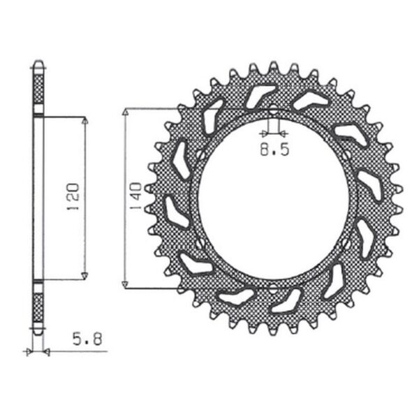 Sunstar JT Zębatka napędowa – SUN1-3517-44