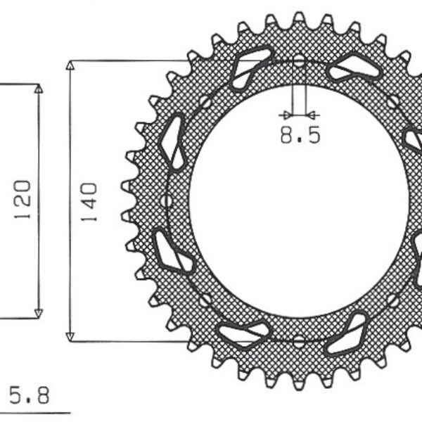 Sunstar JT Zębatka napędowa – KAWASAKI KLE 500 (JTR487.44… (1991-2007)