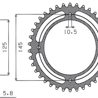 Sunstar JT Zębatka napędowa - YAMAHA XT 600 (1983-1994) - SUN1-3538-39