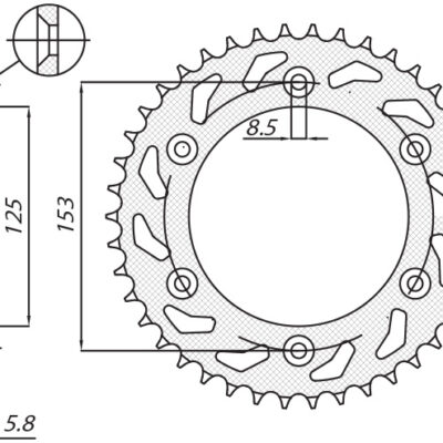 Sunstar JT Zębatka napędowa - HONDA CR/CRF/XR (JTR210.50)... (1983-2025)