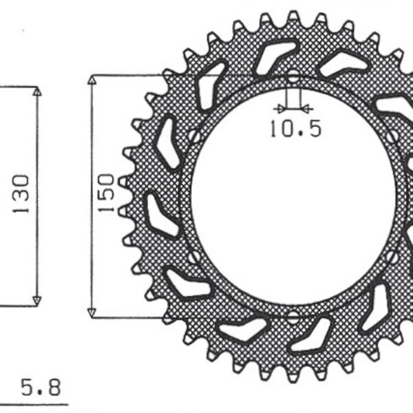 Sunstar JT Zębatka napędowa – HONDA NX 650 (1988-2008)