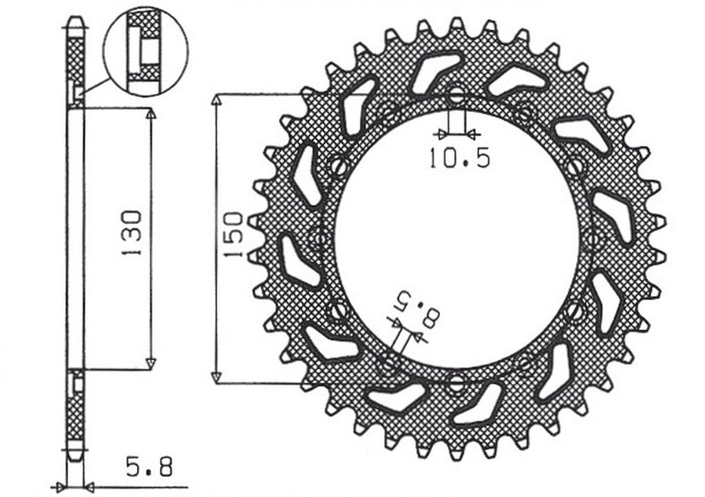 Sunstar JT Zębatka napędowa - HONDA NX 650 - SUN1-3612-40