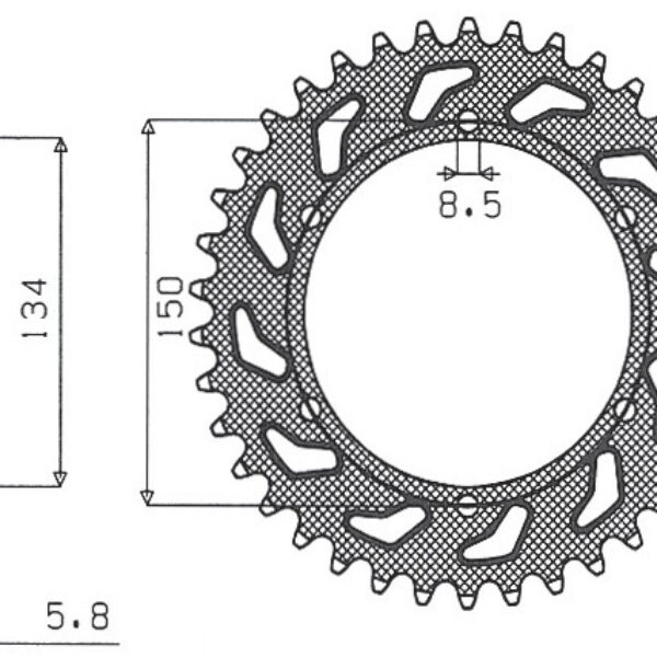Sunstar JT Zębatka napędowa – KAWASAKI KX/KXF ` (JTR460.4… (1984-2020) – SUN1-3619-49