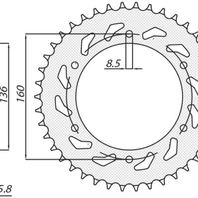 Sunstar JT Zębatka napędowa - BMW F650 APRILIA PEGASO 650... (1992-2004) - SUN1-3637-47