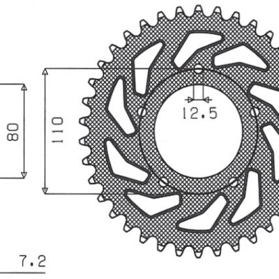 Sunstar JT Zębatka napędowa - HONDA CB 500 (1993-2003) - SUN1-4335-40
