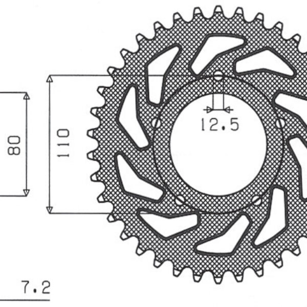 Sunstar JT Zębatka napędowa – HONDA VT 600C SHADOW (1990-2007) – SUN1-4335-45