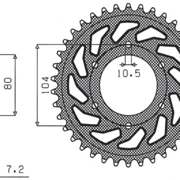 Sunstar JT Zębatka napędowa – KAWASAKI ZX 6 R (1998-2015) – SUN1-4347-40