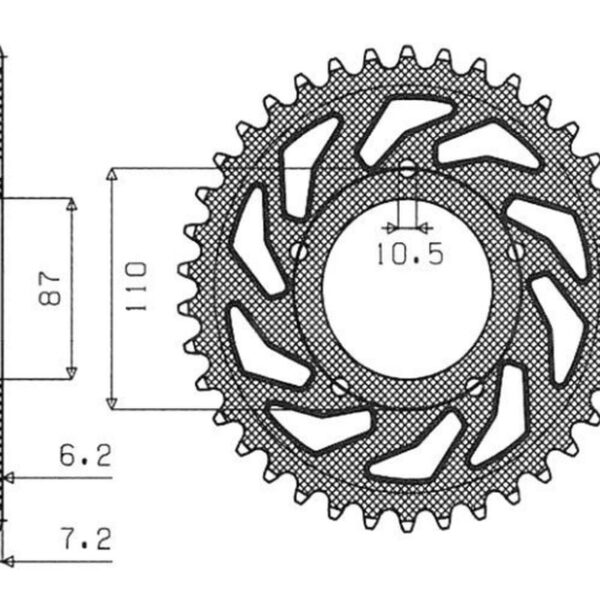 Sunstar JT Zębatka napędowa – SUZUKI GSF 650 BANDIT (2007-2015) – SUN1-4386-47