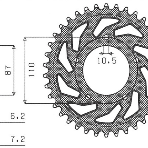 Sunstar JT Zębatka napędowa – SUZUKI GSF 650 BANDIT (2007-2015) – SUN1-4386-48