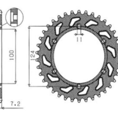 Zębatka TYLNA 4366 37 Ducati Monster S4 916 '01-03, ST4 996 '02-05 (Łańc. 525) (436637JT)
